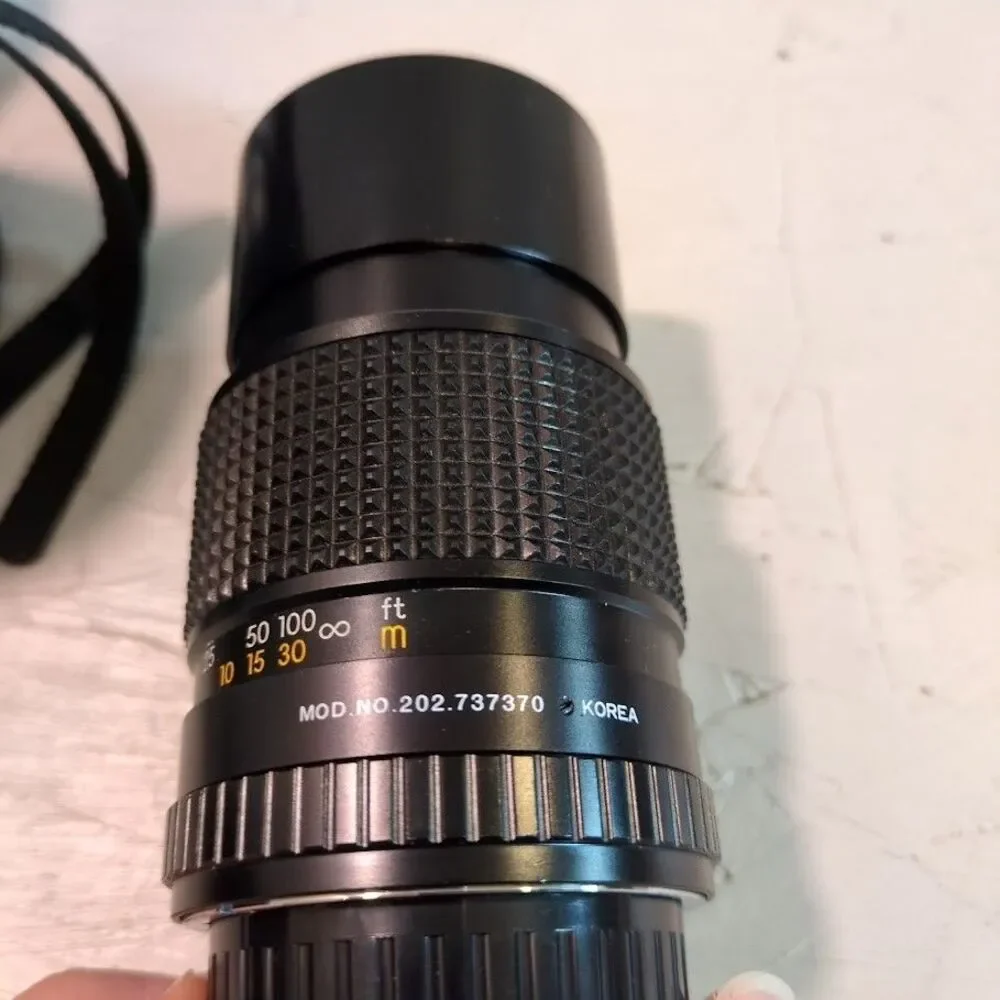 VTG SEARS KS Super 35mm SLR Film Cameran LOT Case Lenses Flash MISC